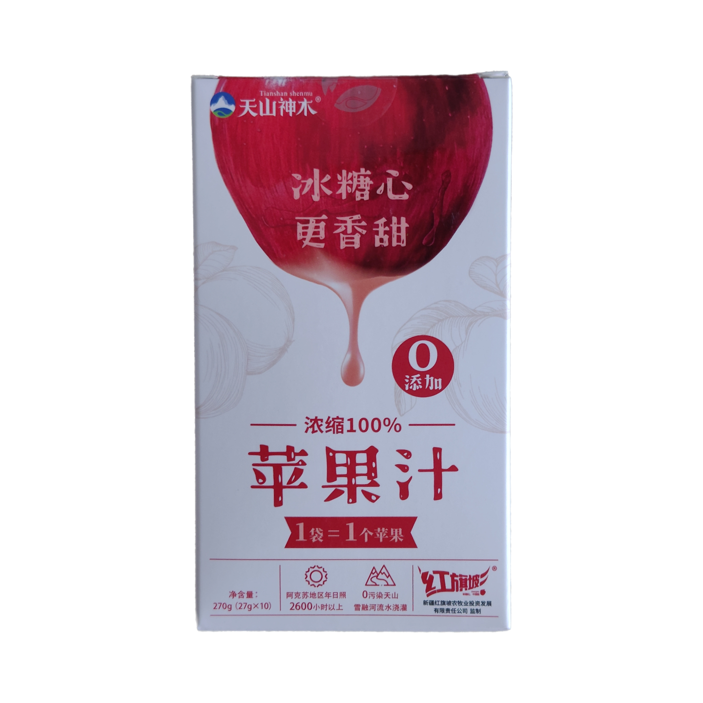 天山神木浓缩冰糖心苹果汁270g