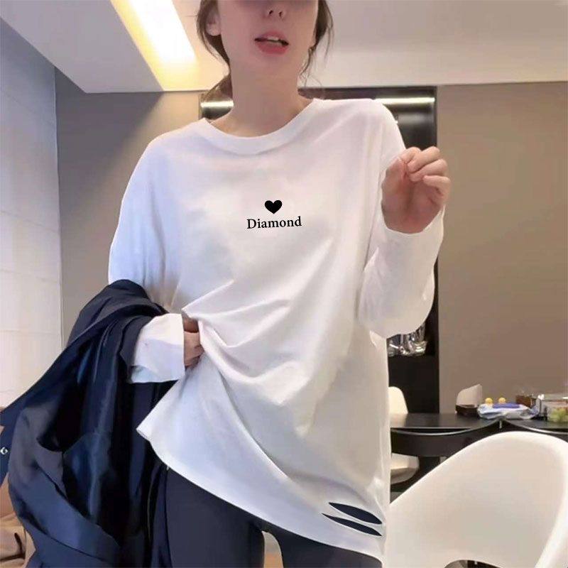 100%纯棉内搭破洞加绒打底衫女