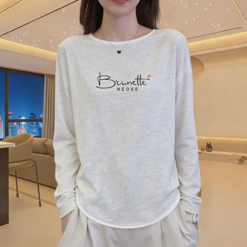 竹节棉长袖防晒罩衫T恤女