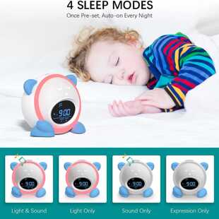 儿童闹钟儿童作息训练器表情管理儿童夜灯儿童睡眠闹钟白噪音闹钟