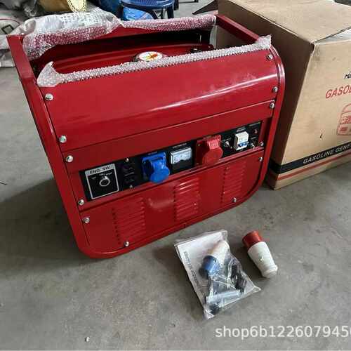 汽油发电机2/3kw7HP电启动三相380V外贸 应急发电户外施工家用