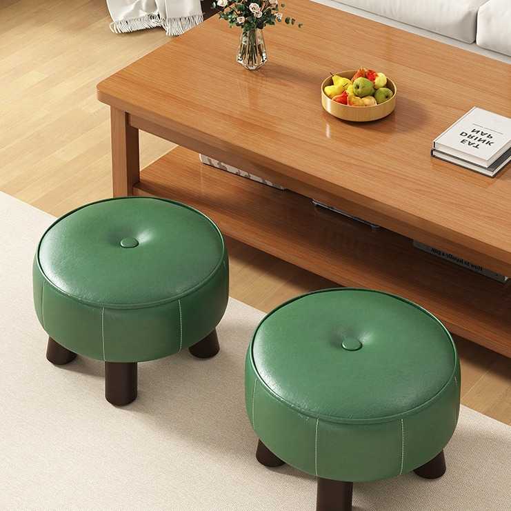 凳子家用矮凳客厅沙发凳实木板凳门口换鞋凳创意软包坐凳简约皮凳