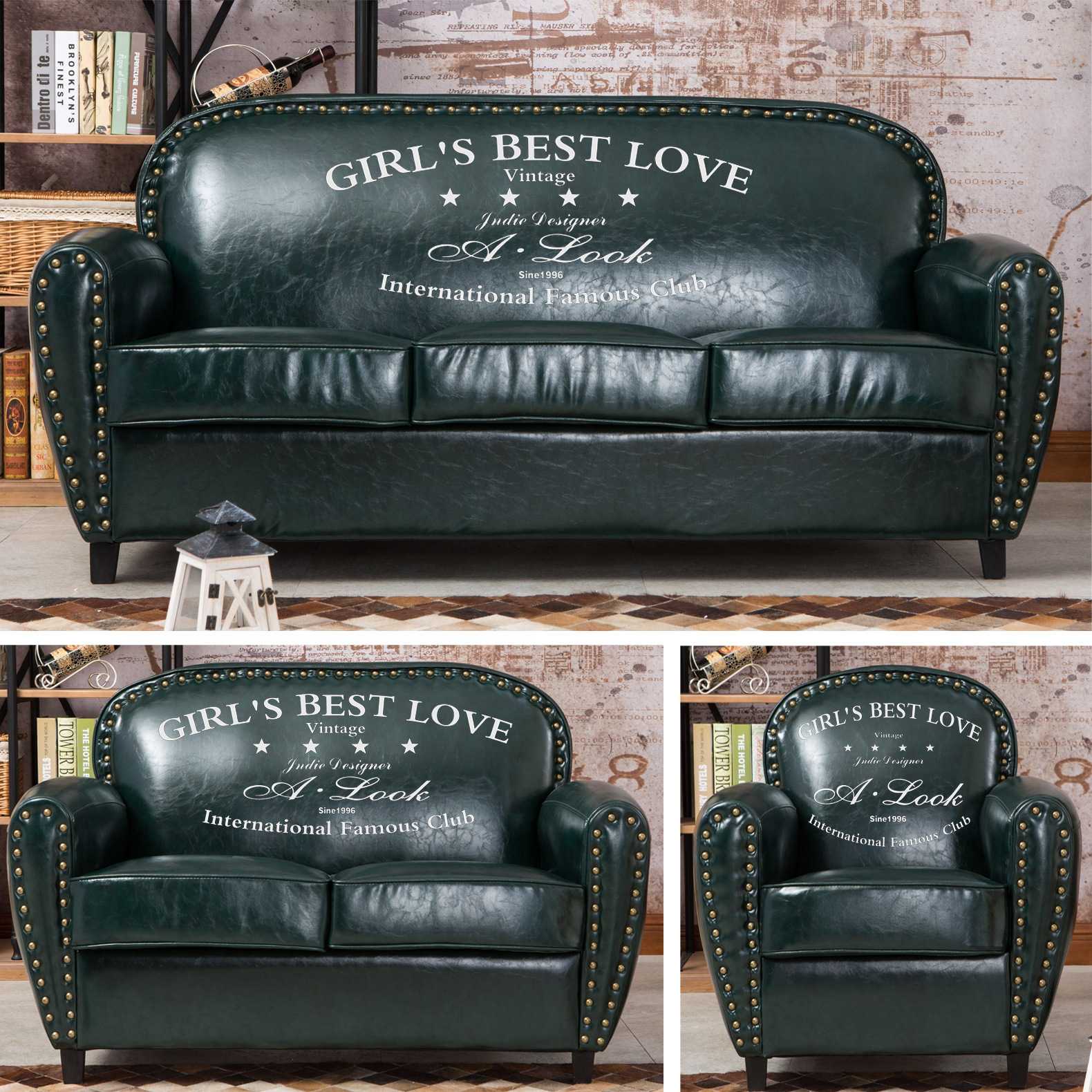 沙发小户型皮艺二人欧式网红款两人公寓三人位出租房简易双人直排