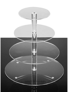 4层圆形亚克力蛋糕架 婚礼节日水果摆放架 透明蛋糕架cake stand