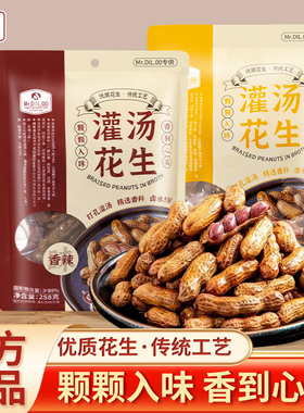 Mr.DIL.OO灌汤花生慢卤入味小吃下酒菜休闲解馋零食水煮卤花生