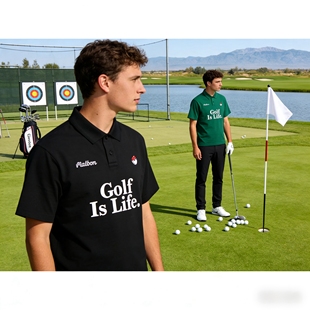 POLO衫 25ss韩版 男刺绣翻领舒适透气休闲短袖 马尔奔高尔夫服装 夏季