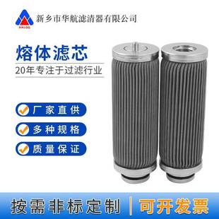 聚酯化纤烧结毡滤芯5um 167 316L不锈钢折叠滤芯 熔体滤芯60