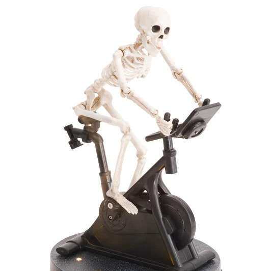 新款 Funny Animatronic Skeleton 有趣骷髅骑车树脂摆件装饰品