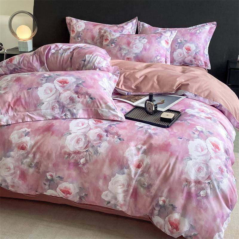 全棉数码印花床上用品四件套春秋床品纯棉床单被套被罩床单四件套