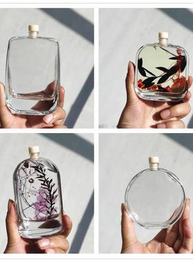 新款diy小口径浮游花瓶玻璃瓶100毫升简约香水瓶家居香薰玻璃摆件