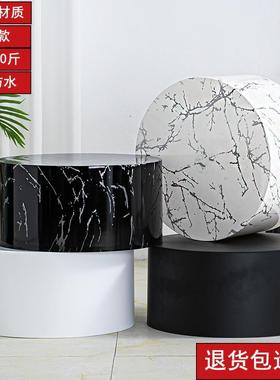 暴力熊摆件底座增高台圆形底座展台模特地台圆柱展示台直播间站台