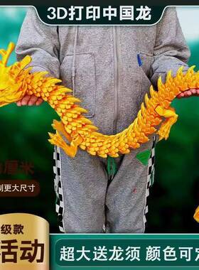 3d打印中国龙超大号神龙模型关节可动创意庭院假山造景装饰摆件