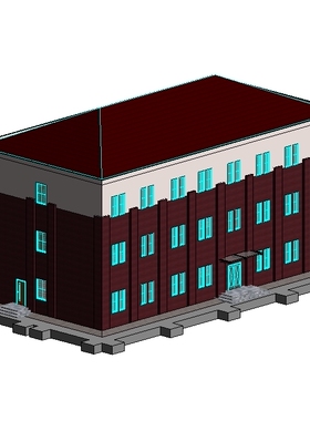 广联达车队宿舍楼BIM模型带CAD图纸成品参考revit2016版本四层