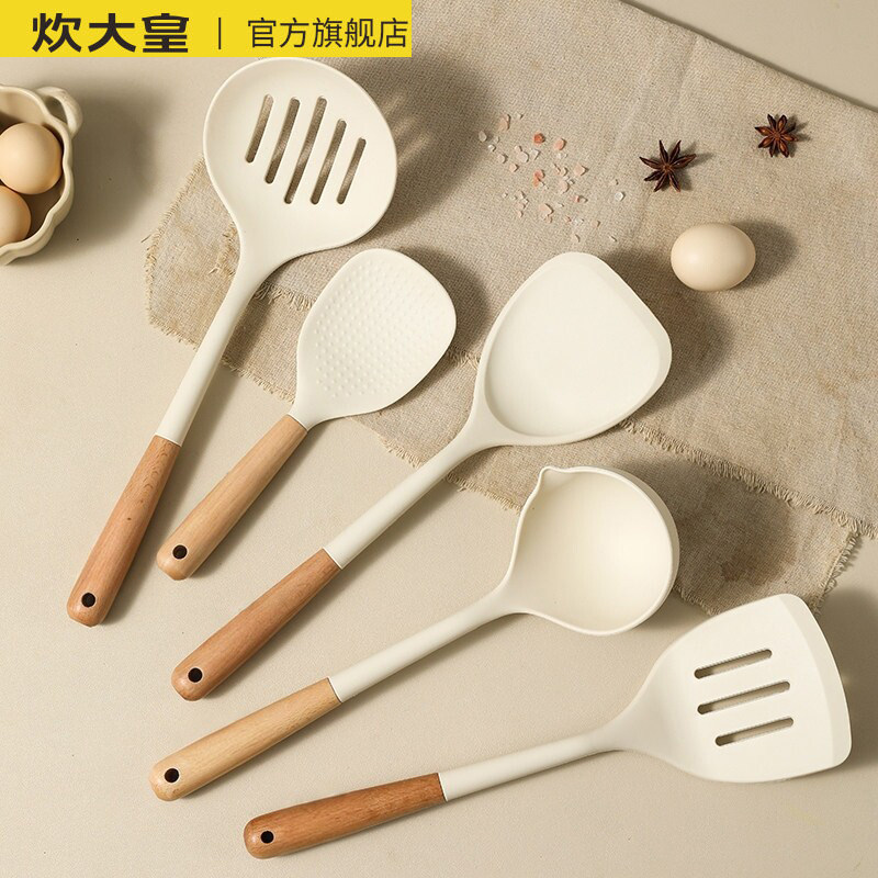 烹大皇硅胶锅铲家用炒菜铲子不粘锅专用食品级耐高温汤勺漏勺饭勺