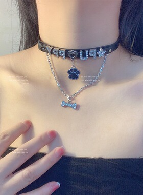 多巴胺甜酷辣妹风粉色项链