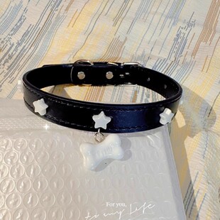 「小狗爱恋」可爱骨头星星吊坠chocker女颈带项圈颈链PU
