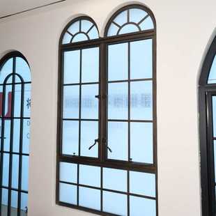 四川法式老钢窗定制断桥平开窗格子老钢窗拱形窗别墅落地隔音窗户
