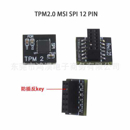 For MSI 12P SPI tpm 2.0 远程卡加密安全模块