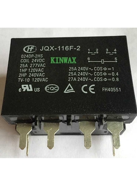 HF116F-2/120AL-1HFWC 一组常开25A法兰安装继电器