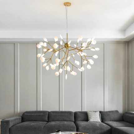 北欧客厅吊灯创意个性餐厅卧室灯新款网红萤火虫灯具现代简约灯饰