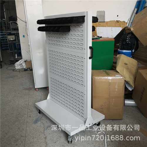 广州螺丝整理架 螺帽挂板放置架 车间螺钉周转车 双面物料摆放架