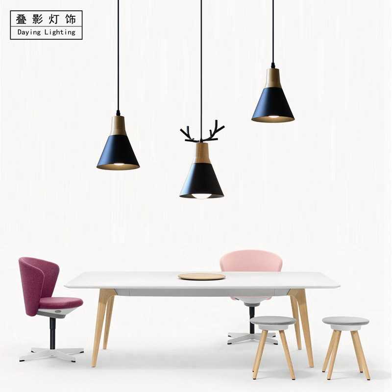 厂家 LOFT实木铁艺装饰吊灯美式乡村餐厅卧室吧台卡座网咖灯具