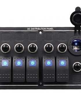 外贸热销开关面板组合带电源母座和过载保护汽车游艇适用厂家直供