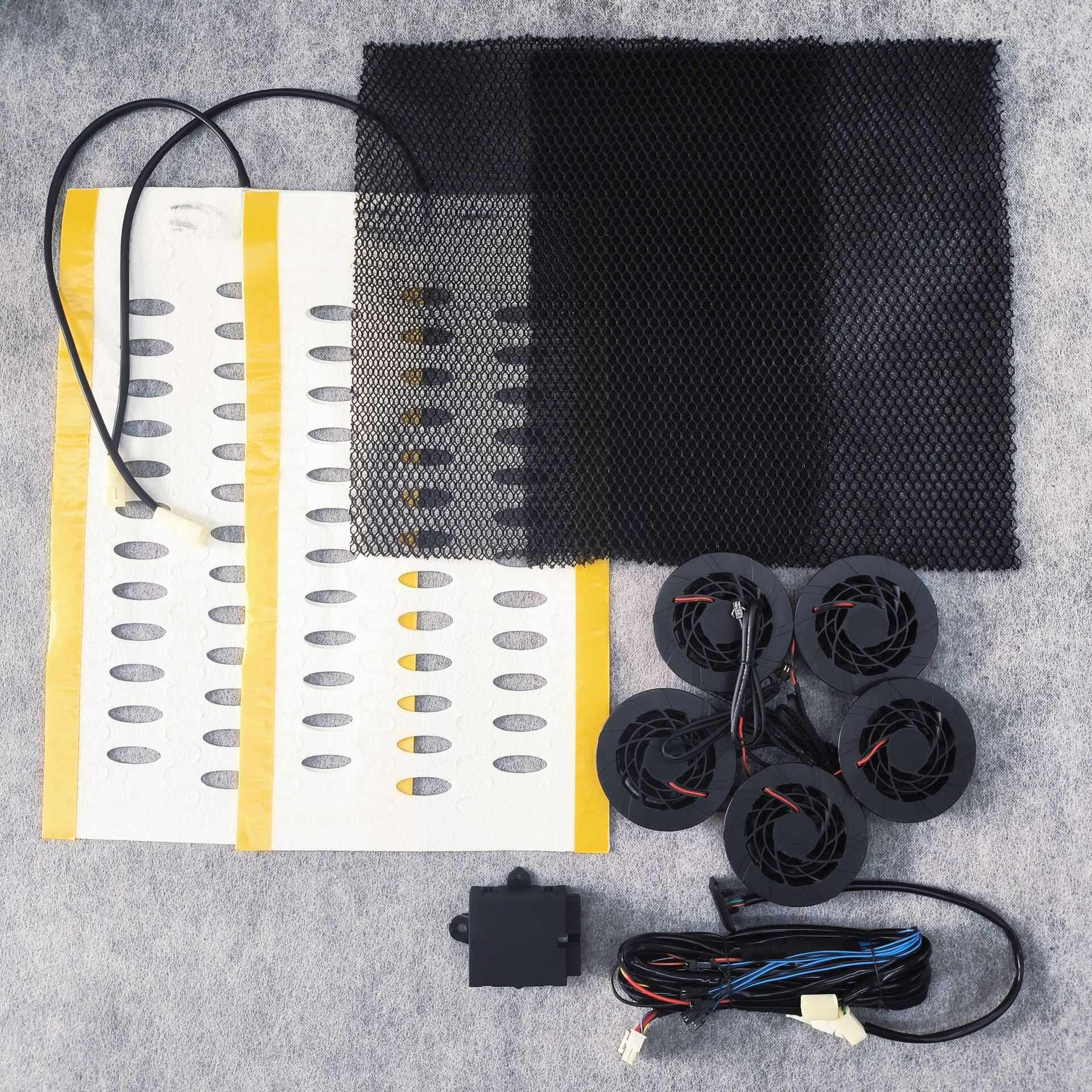 汽车座椅通风加热改装系统通用12V吹风风机夏季通风冬季加热全套