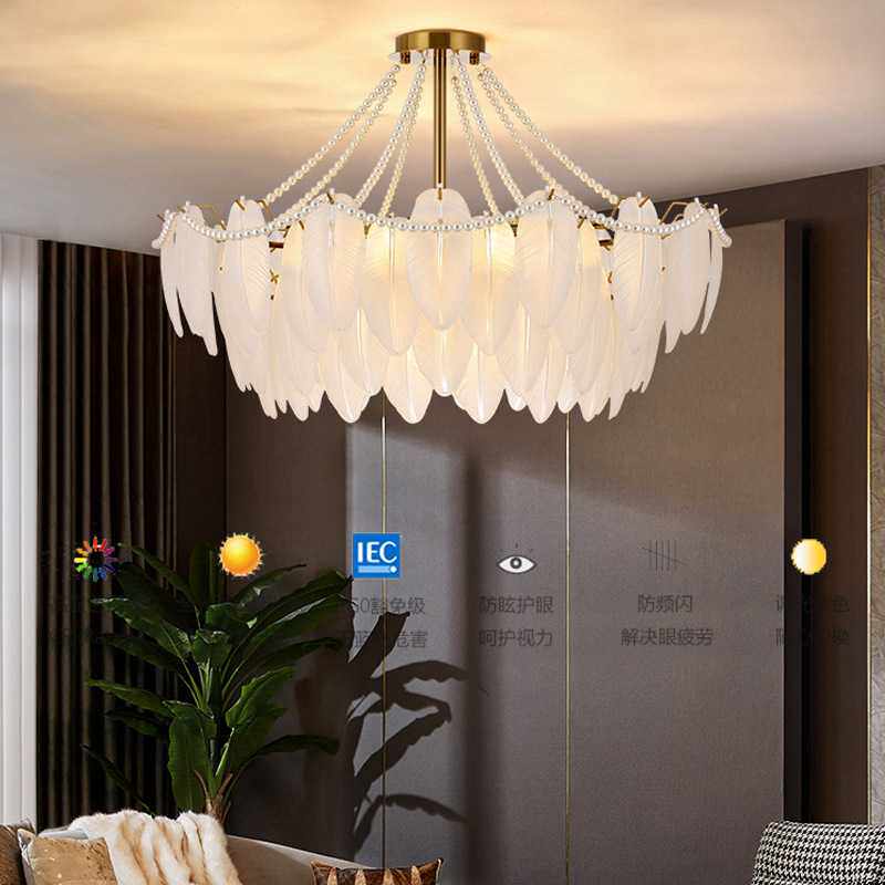 后现代玻璃吊灯欧式简约大气客厅餐厅卧室书房创意家用灯具灯饰