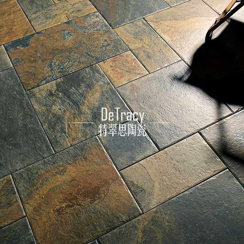 法式莱姆石瓷砖客餐厅复古地砖厨房阳台子母砖别墅庭院户外仿古砖