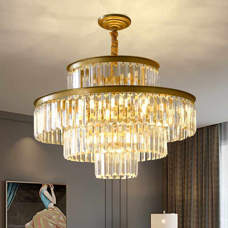 轻奢水晶吊灯客厅大灯后现代简约餐厅灯北欧创意家用卧室灯具灯饰