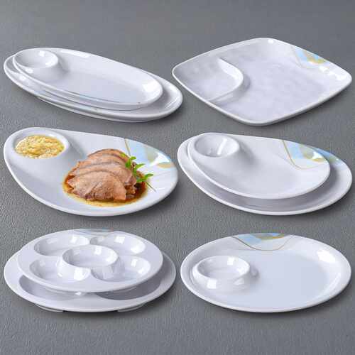 中式餐具创意饭店餐厅五果盘拼盘点心盘分格餐盘卤肉拼盘饺子虾盘