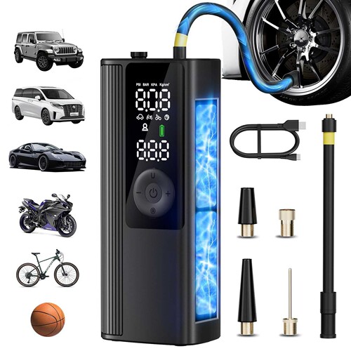 Tires with Digital Pressure Gauge Fast Tire Inflator for Car
