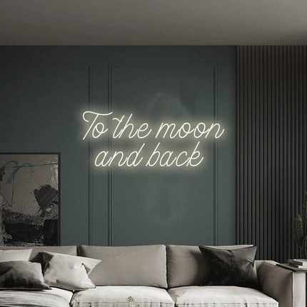 led霓虹灯牌To the moon back室内ins装饰节日派对壁挂艺术装饰灯