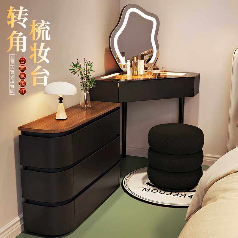 简约现代小户型转角梳妆台三角实木化妆台卧室转角边柜多功能收纳,基础建材,脚轮/万向轮,淘宝优惠券,粉丝福利购,淘宝优惠卷