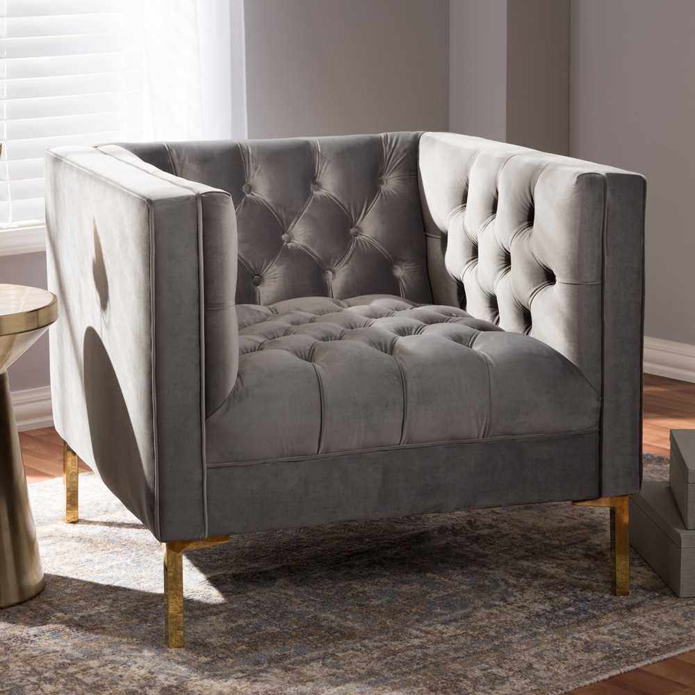 现代简约高档丝绒单人沙发美式轻奢港式布艺沙发小户型时尚单人椅