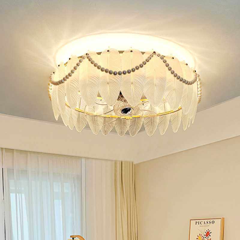 法式轻奢风扇灯创意贝壳客厅吊灯个性羽毛玻璃卧室灯吊扇灯一体灯,农机/农具/农膜,其它农用工具,淘宝优惠券,粉丝福利购,淘宝优惠卷