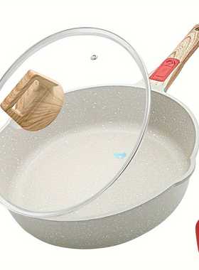 11 inch/5Qt Nonstick Deep Frying Pan with Lid Non Stick跨境