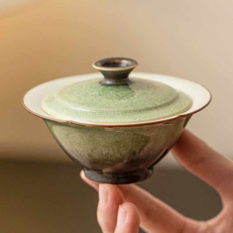 窑变陶瓷盖碗碧绿星空矮花瓣泡茶碗带盖茶杯高档中式复古茶具单个,基础建材,脚轮/万向轮,淘宝优惠券,粉丝福利购,淘宝优惠卷