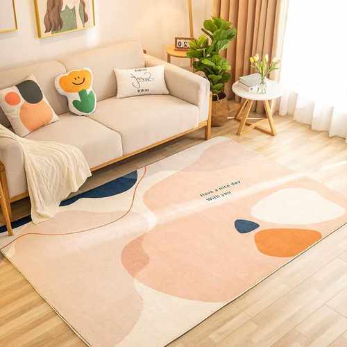客厅仿羊绒耐脏地毯卧室床边毯房间大面积满铺易打理防滑防摔地垫