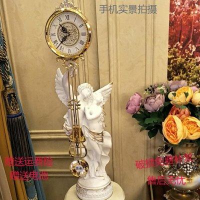 落地钟欧式客厅老式摆钟复古工艺摆件落地摇摆钟大号立式钟表座钟