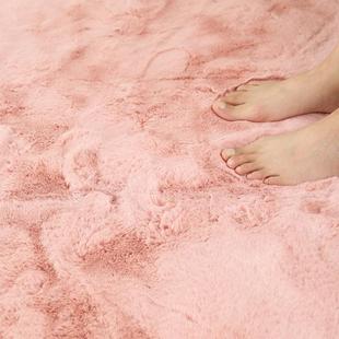 9WOR加厚仿兔毛绒地毯卧室满铺大面积床边地垫阳台客厅茶几毯简约