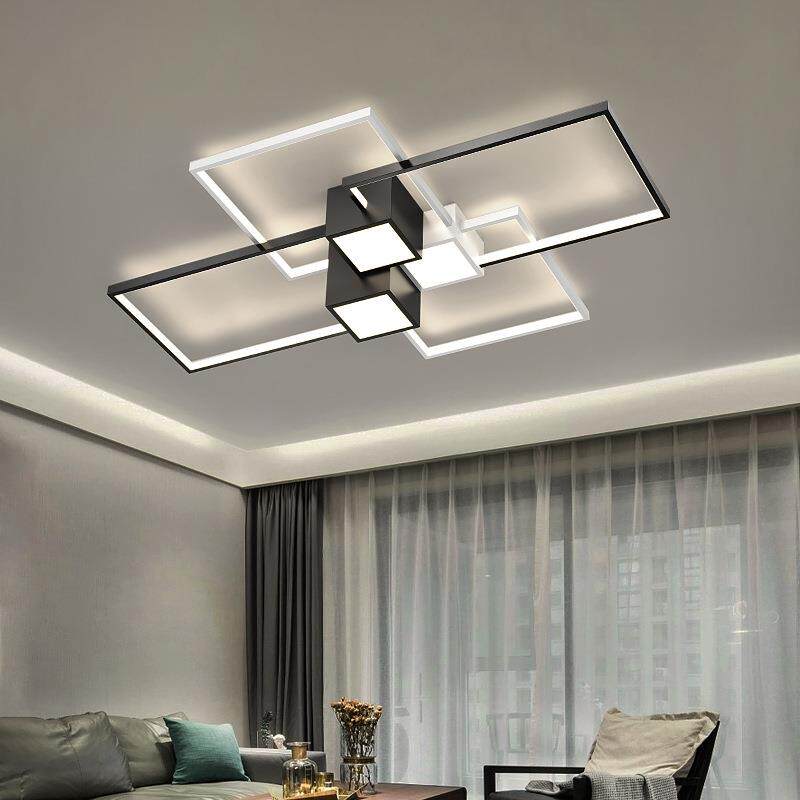 创意吸顶灯现代简约大气大厅主灯2022年新款北欧灯具几何客厅灯