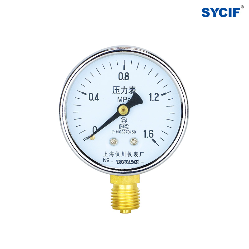 上海仪川仪表  60径向 水压气压油压真空F压力表0-1.6MPa 空调地