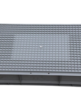 灰色周转箱长方形塑料p盒PP物流箱带盖大号箱子胶框收纳盒子塑料