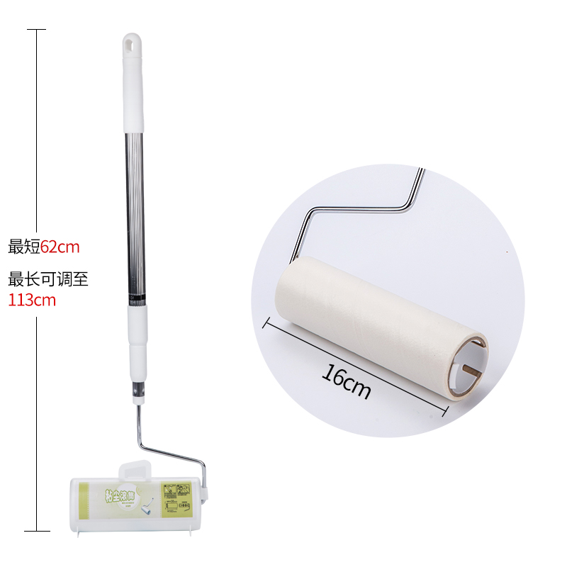 粘毛器地板长柄可撕式粘尘纸替换A卷滚筒滚刷去毛除毛神器粘毛卷