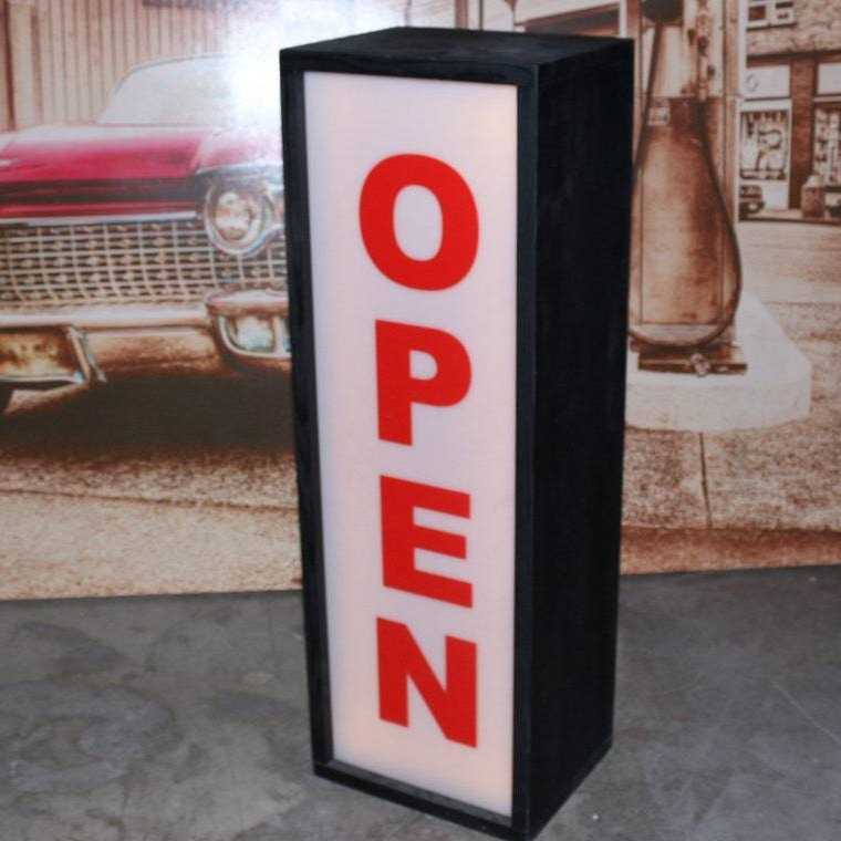 跨镜爆款 专业灯箱灯牌led灯制作 OPEN lightbox sign广告牌夜灯