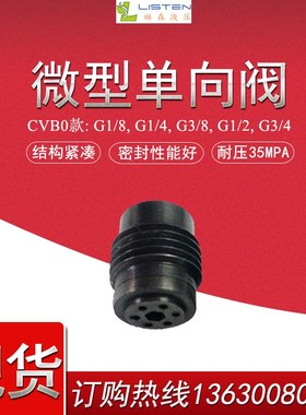 微型阀插装液压埋入内置单向cvb0g1/4安装工具拆装阀芯高压意大利