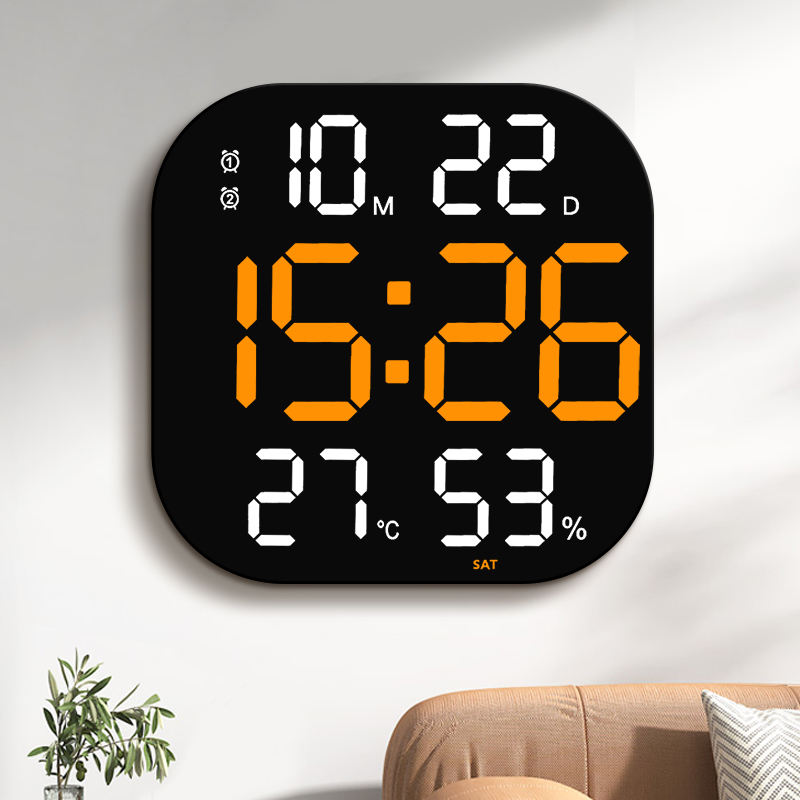 电子钟挂墙家用202o4新款万年历挂钟客厅电视柜大尺寸夜光电子表