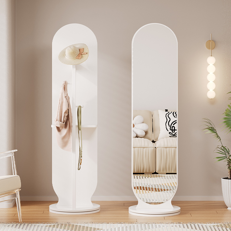 旋转穿衣镜落地挂衣架镜子一体全身D镜卧室衣帽架立式可移动试衣